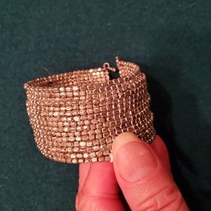 CUFF BRACELET Silver Seed Beads
